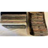 Selection of 7" and 12" single records, including BeeGees, Vanessa Paradis, etc