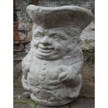 Concrete Toby jug planter/umbrella stand