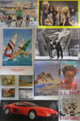 Collection of 9 wall posters - Guns & Roses, Campagnola Stephen Roche, Freecheese company 'Be hot