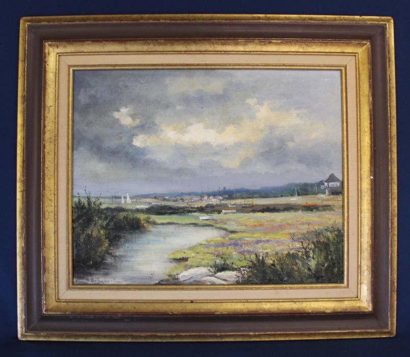 Oil on canvas depicting "Morston Summer Day 1987" by Shirley Carnt (British B. 1927) 71cm x 61cm - - Image 2 of 2