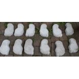 6 pairs of concrete feet stepping stones