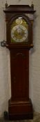 Valentine Downs of Louth late 18th century longcase clock, with eight day movement and Father Time