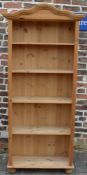 Pine bookcase, H191cm x W86