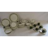 Royal Grafton Valetta dinner service and Palissy Shadow Rose coffee cups and saucers