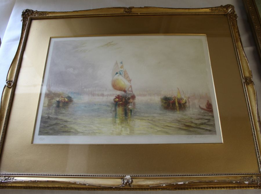 Will Henderson (after Turner) lithograph of Venice, artists proof, signed in pencil 58cm x 46cm, - Image 2 of 4