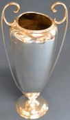 John Round & Son Ltd, Sheffield 1918, silver twin handled vase, 11.17ozt