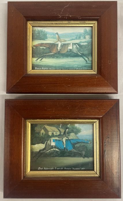 3 hunting horns, hunt buttons, 2 framed horse prints "Thundere" & "Androcles" after Geoff Heald - Image 4 of 4