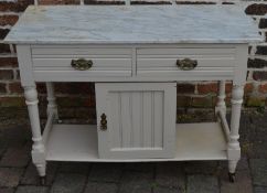 Marble top side table/wash stand