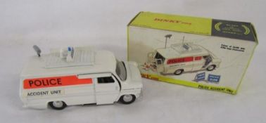 Dinky Toys 287 Police Accident Unit van with box and polices slow signs - missing cones