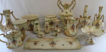 16 pieces of Crown Devon Blush Ivory including chamber pot