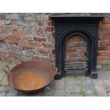 Large Indian wok & a Victorian cast iron bedroom fire surround