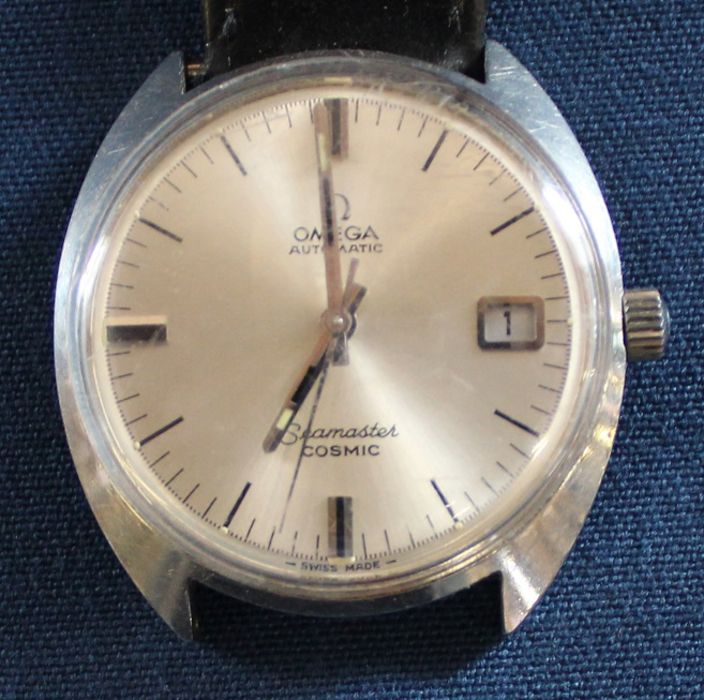 Omega Seamaster Cosmic automatic wristwatch with date aperture and partial strap (in as found - Image 2 of 3