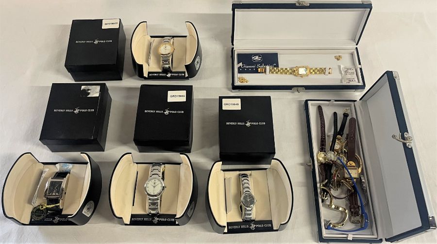 Selection of watches, including Beverly Hills Polo Club, Gianni Sabatini etc