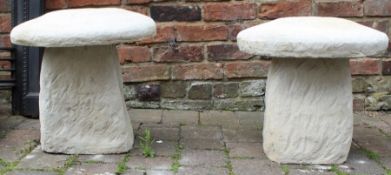 Pair of concrete staddle stones