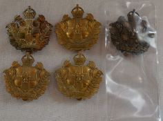 Five Lincolnshire Yeomanry cap badges by J G Gaunt of London