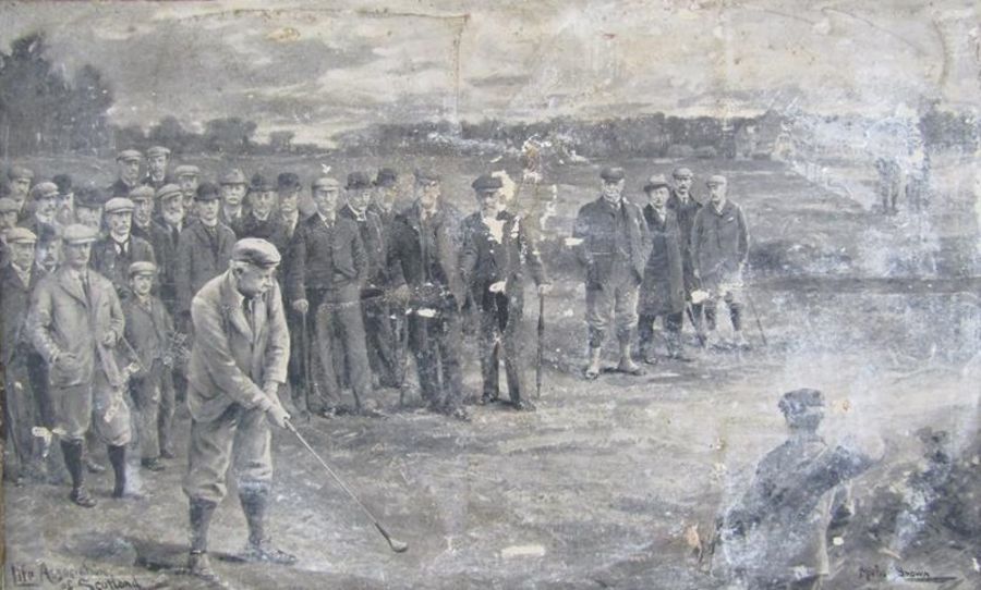 Michael Brown print - Life Association of Scotland 'Match at Byfleet' between Mr Horace G Hutchinson - Image 2 of 8