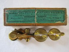 Harrison's Patent Portable Balance - To Weigh and Gauge Sovereigns and Half Sovereigns
