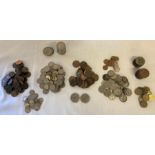 Large quantity of 19th & 20th century coins Approx: 21 two shillings, 38 shillings, 2 50p, 4 half