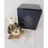 Royal Crown Derby paperweight Drummer Teddy - limited edition 1124/1500