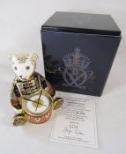 Royal Crown Derby paperweight Drummer Teddy - limited edition 1124/1500