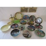 Clarice Cliff Celtic Harvest small bowl and pot, also a Clarice Cliff plate, Shakespeare's House and