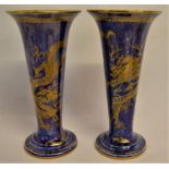 Pair of Wedgwood 'Dragon' lustre vases by Daisy Makeig-Jones, height 15.5cm, z4829