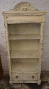 Shabby chic painted shelf unit Ht 156cm W 68cm D 39cm