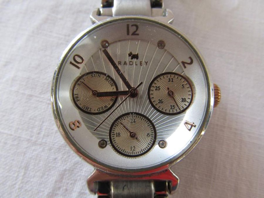 Ladies Radley watch, Attwood & Sawyer brooch, silver jewellery includes Y & E Birmingham silver - Image 7 of 8