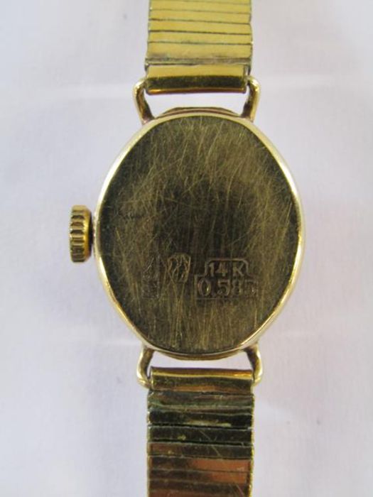 Ladies 14kt gold Roamer watch on plated strap - total weight 14.48g - Image 5 of 7