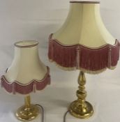 2 brass table lamps (not tested)