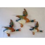 Beswick flying duck trio 596-1, 596-2 and 596-3