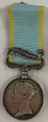 1854 Victoria Regina Crimean war medal with Sebastopol clasp, awarded to indistinct name, Scots