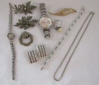 Ladies Radley watch, Attwood & Sawyer brooch, silver jewellery includes Y & E Birmingham silver