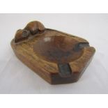 Robert Thompson of Kilburn -  Mouseman oak ashtray approx. 10.5cm x 7.5cm