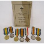 3 medal sets belonging to 3 brothers killed within weeks of each other during WW1 - 2 Lieut A.C.