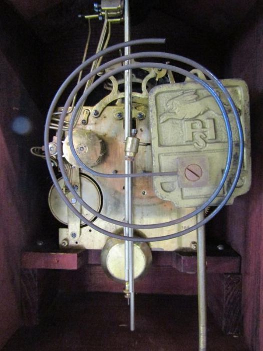 Bracket clock with Philip Haas and Sohne workings approx. 36cm x 26cm x 18cm -  missing key - also - Image 3 of 7