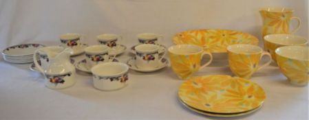 Royal Doulton Autumn's Glory part tea set & Poole pottery Sunshine crockery
