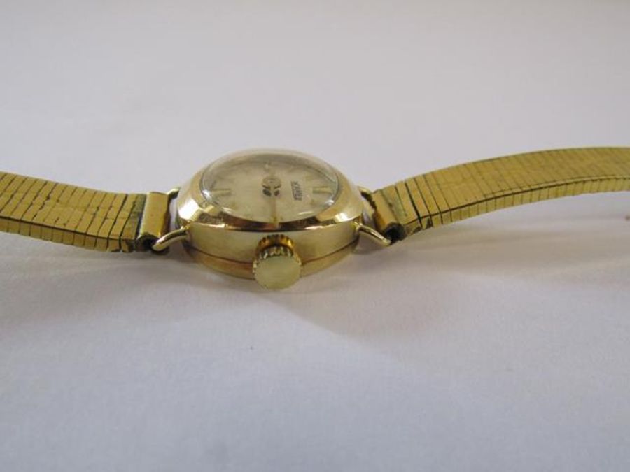 Ladies 14kt gold Roamer watch on plated strap - total weight 14.48g - Image 2 of 7