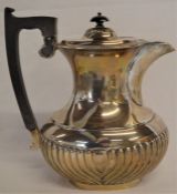 Viner's Ltd Sterling silver coffee pot Sheffield 1960, total weight 22.52ozt