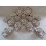 The Foley China Wileman (1894-1910) tea set lilac flower design Rd 272764 includes cake plates, slop