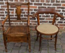 Bentwood armchair and commode armchair