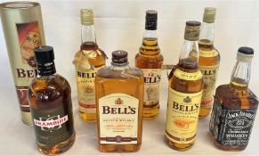 6 Bell's whisky, including Bell's Extra Special Old Scotch Whisky Aged 8 Years and a 70cl Drambuie