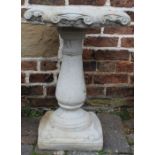 Baluster bird bath, H66cm x D51cm