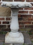 Baluster bird bath, H66cm x D51cm