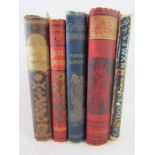 5 books - The Life and Adventures of Robinson Crusoe inscribed Mary L Bennett 1893 - Olden Stories W