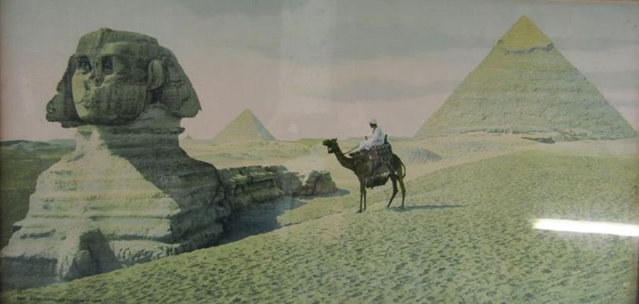 Pair of Egyptian scene photographic prints "5091 Cairo : Sphinx and Pyramids of Gizeh" and "Nr. 5060 - Image 2 of 5