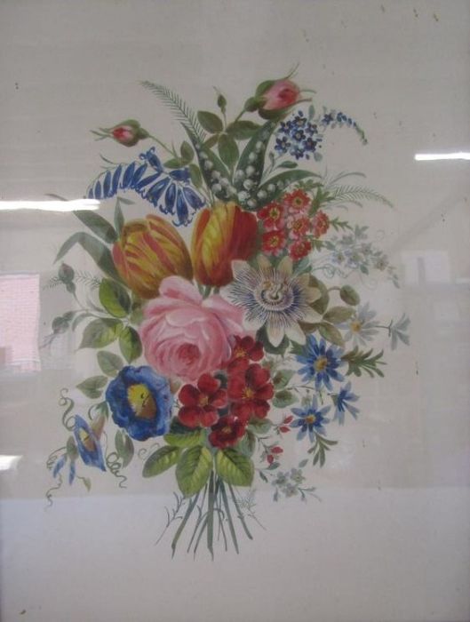 Pair of gilt framed oil paintings on canvas - bouquets of flowers, no signature - approx. 65cm x - Image 3 of 7