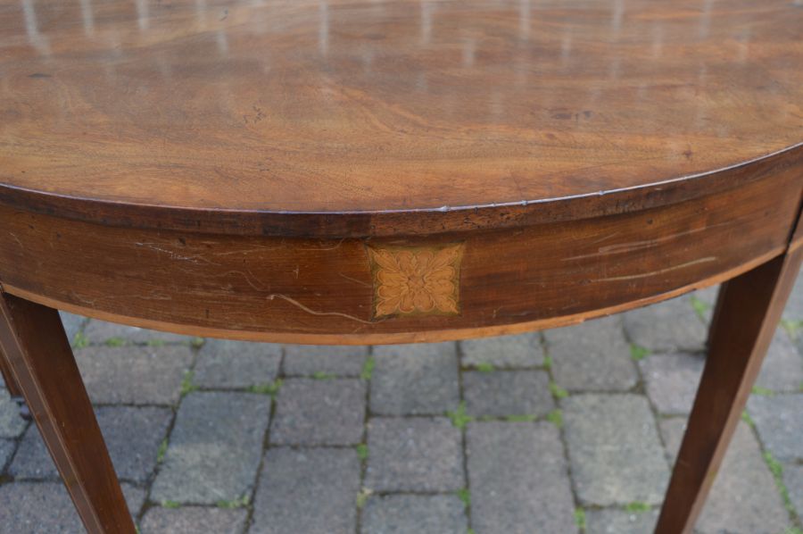 Georgian mahogany demi-lune table - Image 2 of 2