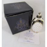 Royal Crown Derby paperweight Endangered Species Galapagos Penguin - limited edition 973/1000