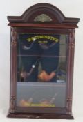 Westminster Est. 1918 'The Smokers Choice' glass fronted modern pipe cabinet with pipe display -